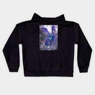 Blue Storm Dragon Kids Hoodie